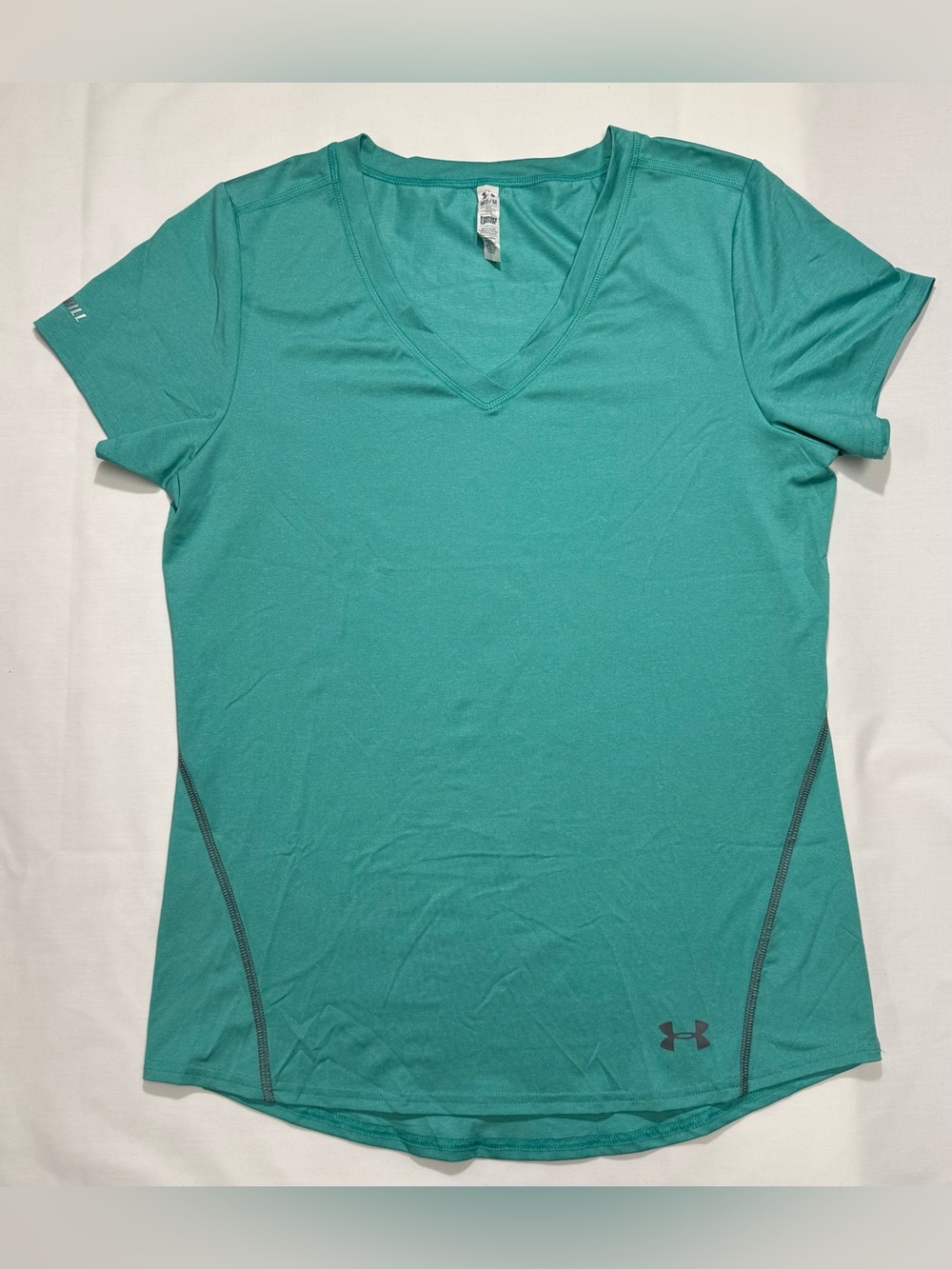 Under Armour ISO-Chill Women's Teal V-Neck Short Sleeve Tee - Medium